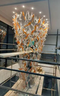 لوستر ویلایی مدرن لابی ووید ریزشی هتلی پاساژی