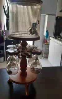 کلمن شیشه ای باپنج لیوان