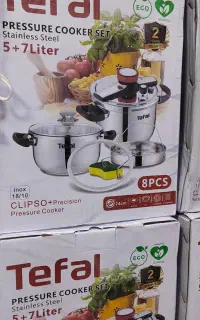 زودپز تفال دوقلو مدل 5 و 7 لیتری با درب کلیپسی