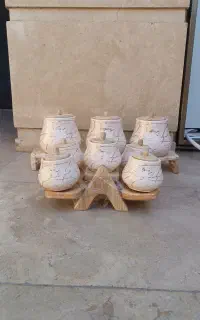 جا ادویه سرامیکی کنار سماوری