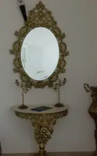 اینه شمعدانی برنز