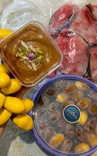 ماهی شیر تازه بوشهر شاه میگو (جانبو) خرما رطب خارک