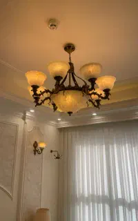 لوستر شاخه لوستر تک و سه عدد دیوار کوب