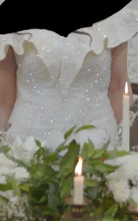 لباس عقد عروس جواهردوزی + تور و شنل، سایز ۳۸-۴۲
