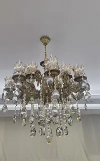 ۲ عددلوستر برنز شرکتی پر کار ۸شاخه دوبل ۱۶شعله