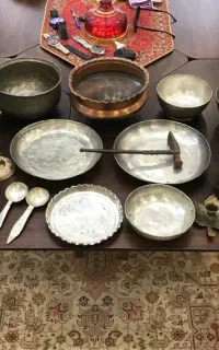 کاسه کعبدار مسی،سطل برنجی،ظروف ورشو،ظروف مسی