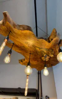 لوستر چوبی(ریشه گردو)