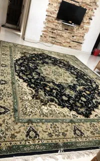 دو عدد فرش ۱۲ متری خوش نقش ساحل کویر