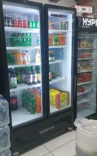 یخچال ۱۲۰ سانتی دودرب ونوشته جهان پروتئین بشارت