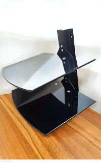 شلف دیواری شیشه ای دو طبقه