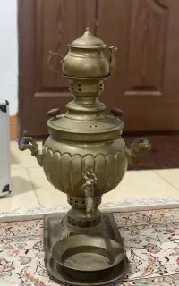 سماور برنجی با ست کامل