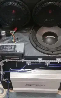 سیستم صوتی ماشین همرا با صاب و ضبط پایونر آمپلی