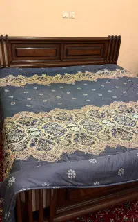 فروش فوری تخت دو نفره چوب گردو
