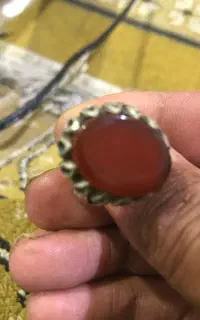 انگشتر عقیق با رکاب نقره