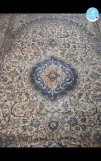 فرش ۹ متری ناعینی کلک و ابریشم دست باف