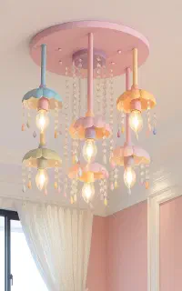 لوستر پاستلی سقفی ۷شعله برای سقف‌های کوتاه