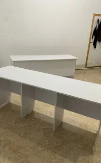 ۲ عدد میز تحریری سفید ام دی اف