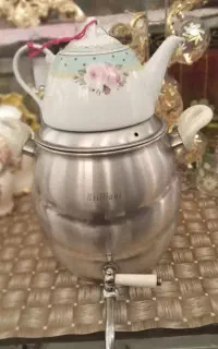کتری کف چدن با قوری