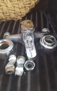 شیر حمام با وسایل کامل کروم