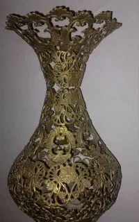 گلدان سنگین وزن توری برنجی