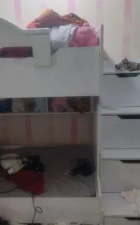 تخت ام دی اف دو طبقه و دراور