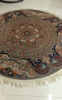 فرش دایره ای ۲ متری گردویی