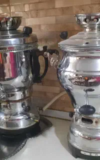 سماور گازی سالم در حال استفاده