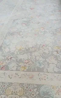 دو تخته فرش 9متری طرح افشان طوسی 1200شانه