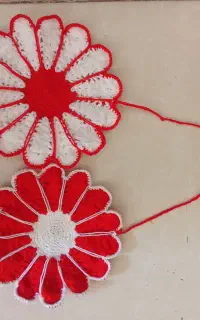 دستگیره بافتنی جفت طرح گل