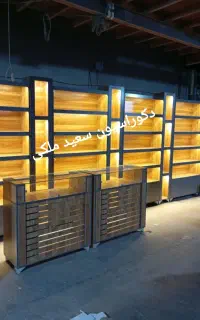 استند دکور ققسه پیشخوان ویترین رگال