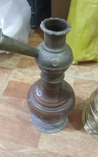 قلیان برنجی مسی قدیمی سالم بدون ایراد لا
