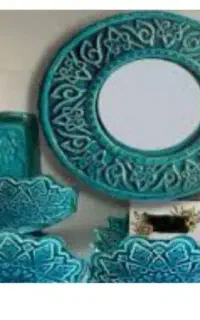 یک سرویس نو ۱۱ تیکه هفت‌سین سفالی
