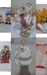 مجسمه.کاور فر و چرخ گوشت.شیرینی خوری.گل تزئینی