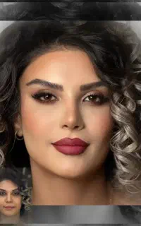 اموزش میکاپ و شنیون باهم