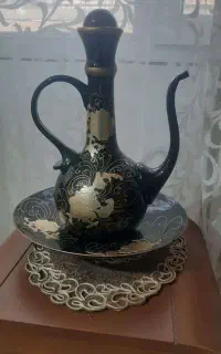 آفتابه لگن شیشه ای قدیمی، آباژور عروسکی