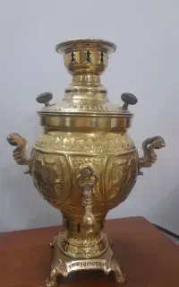 سماور زغالی. چراغ جکدار.فانوس