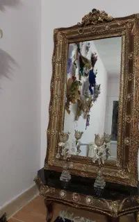 آینه و شمعدان و کنسول