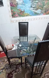 میز نهار خوری ۴نفره تاشو با چهار عدد صندلی