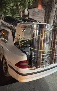 سماور گازی استیل بزرگ ۳۵۰ لیتری سماور صنعتی هییتی