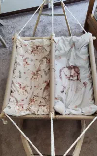 گهواره ننو دوقلو از جنس چوبی اعلا