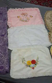 رو بالشی،رومیزی،پارچه گیپور