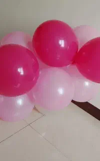 بادکنک آماده دخترانه صورتی