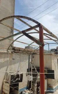 سایبان آماده نصب محکم با قوطی 4در4