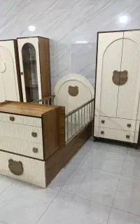 سیسمونی بچه کمد تخت نوزاد نوجوان دو منظوره طرح تدی