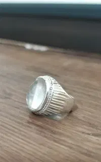 انگشتر نقره ۹۲۵ با سنگ دور نجف