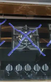 گاز توکار جنرال با فندک+هود و سینک جنرال