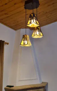 ۳ عدد لوستر چوبی