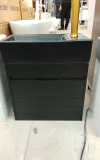 روشویی شیربغل مشکی مات