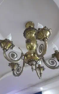 یک جفت لوستر برنجی،خیلی سنگین ،سالم