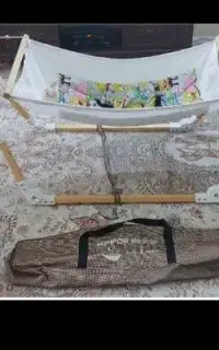 گهواره تاشو چوبی نشکن آسابانو